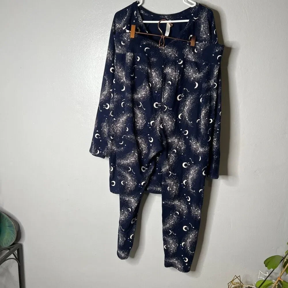 Lane Bryant Cacique 18/20 Pajama set Thermal Legging Set Crescent Maritime